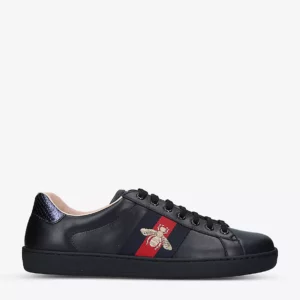 GG Men’s New Ace Leather Trainers Black
