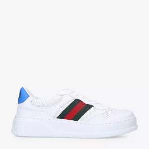 Gucci GG-Embossed Leather Flatform Trainers