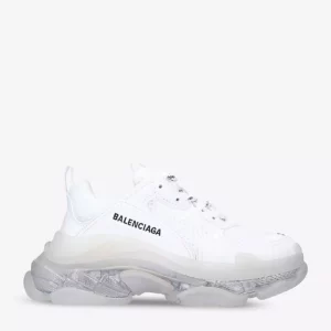 Balenciaga Triple S Clear Sole Faux-Leather And Mesh Trainers