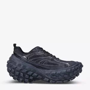 Balenciaga Men's Bouncer Tire-Sole Mesh And Shell Low-Top Leather Trainers