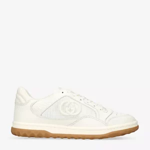 GG MAC80 Leather Low-Top Trainers White