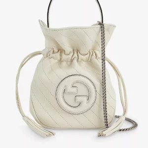 Gucci Mini Sakai Logo-Embossed Leather Bucket Bag