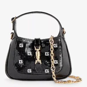Gucci Jackie 1961 Sequin-Embellished Leather Top-Handle Bag