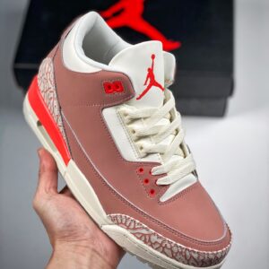Air Jordan 3 Sail/Rust Pink-White-Crimson