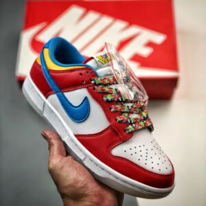LeBron James X Nike Dunk Low Fruity Pebbles White/Red-Blue DH8009-600