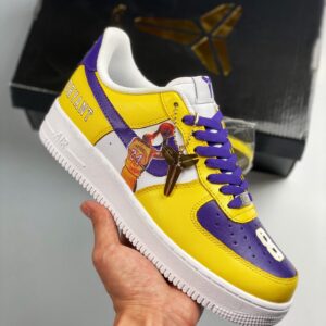 Custom Nike Air Force 1 Low 'Lakers' Purple Yellow White